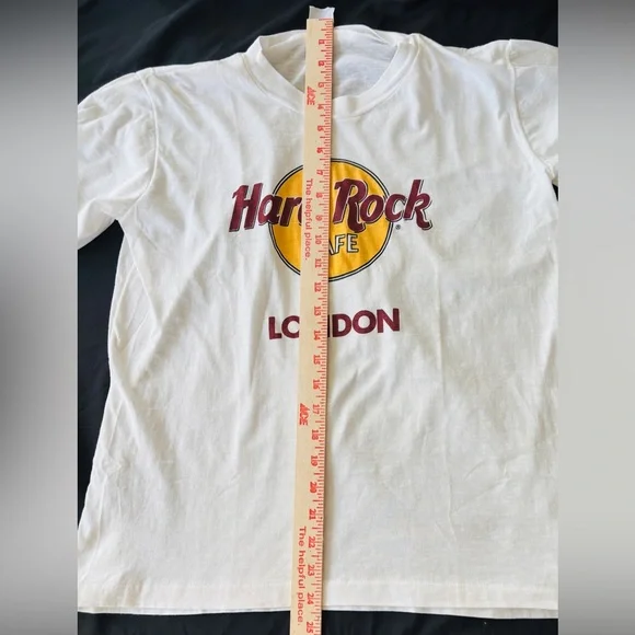 Hard Rock Cafe London White Short Sleeve Tee Shirt Women’s Large - Picture 3 of 9